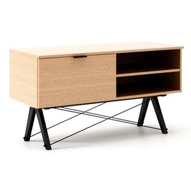 Szafka RTV z klapą SIDEBOARD - stelaż BLACK   Szafka SIDEBOARD w stylu vintage, idealna jako podstawa pod sprzęty audio lub domowe drobiazgi. Wykonana...