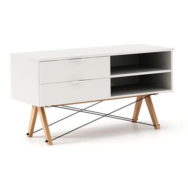 Szafka RTV z 2 szufladami SIDEBOARD - stelaż BUK   Szafka SIDEBOARD w stylu vintage, idealna jako podstawa pod sprzęty audio lub domowe drobiazgi. Wykonana...