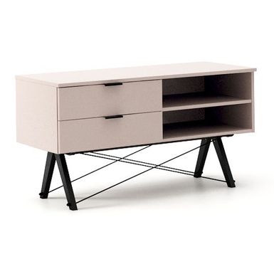 Szafka RTV z 2 szufladami SIDEBOARD - stelaż BLACK   Szafka SIDEBOARD w stylu vintage, idealna jako podstawa pod sprzęty audio lub domowe drobiazgi. Wykonana...