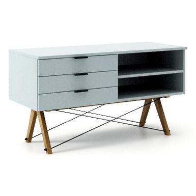 Szafka RTV z 3 szufladami SIDEBOARD - stelaż DĄB   Szafka SIDEBOARD w stylu vintage, idealna jako podstawa pod sprzęty audio lub domowe drobiazgi. Wykonana...