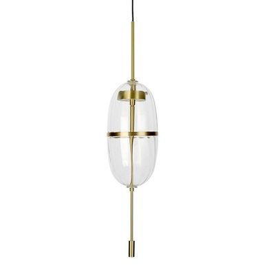 Lampa wisząca CHAPLIN 200 - mosiądz    Lampa Chaplin 200 to połączenie szklanego klosza oraz mosiądzu. Klosz zawieszony jest na czarnym przewodzie....