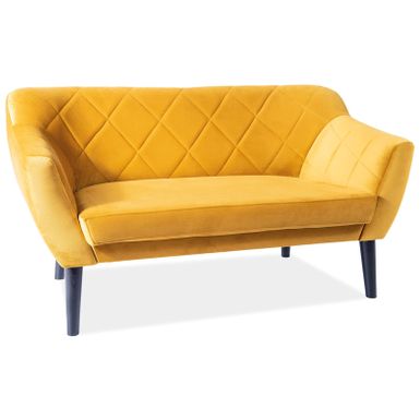 Sofa 2-osobowa KARO 2 Velvet - żółty/curry Bluvel 68   KARO 2 Velvet to mebel stworzony z myślą o elegancji i ponadczasowości. Przepiękne przeszycia na...