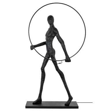 Lampa podłogowa HUMAN ROUND - czarny    Wykonana z włókna szklanego, stali oraz aluminium. Czarny kolor i sylwetka człowieka tworzą nowoczesną...