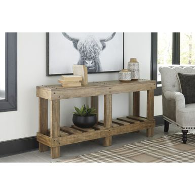 Wymiary: - szerokość: 163 cm - głębokość: 36 cm - wysokość: 76 cm - półka: 141 x 35 x 42 cm   Materiał: drewno Informacje dodatkowe:  - waga: 27,2...