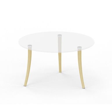 Wymiary: - średnica blatu: 80 cm - wysokość: 43 cm - grubość blatu: 12 mm   Specyfikacja modelu standardowego: - siedzisko: tapicerowane ze sprężynami...