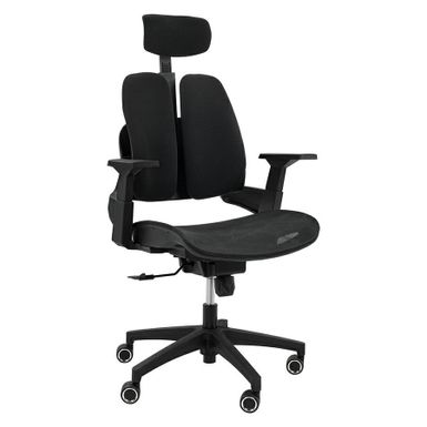 Fotel biurowy VENTILER - czarny  Ergonomiczna konstrukcja o wysokiej odporności i jakości wykonania tkaniny siatkowej. Fotel wyposażony jest w mechanizm...