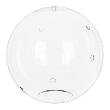 Klosz szklany CAPRI 6 30 cm - transparentny Okrągły klosz wykonany ze szkła o średnicy 30 cm z pięcioma bocznymi otworami o średnicy 1,4 cm. Na dole...