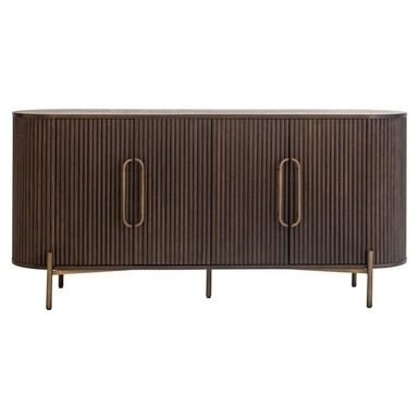 Komoda 4-drzwiowa LUXOR    Kolekcja Luxor marki Richmond Interiors została stworzona w wyjątkowym stylu lat 60., któremu dodano nowoczesne lamelowe detale....