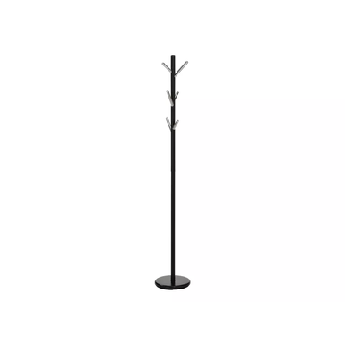 Wymiary: - średnica: 28 cm - wysokość: 176 cm   Materiał: metal   Kolor: czarny/chrom
