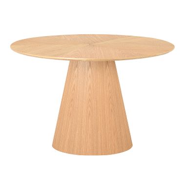 Wymiary: - średnica: 120 cm - wysokość: 75 cm   Materiał: płyta MDF z okleiną naturalną    Kolor: dąb