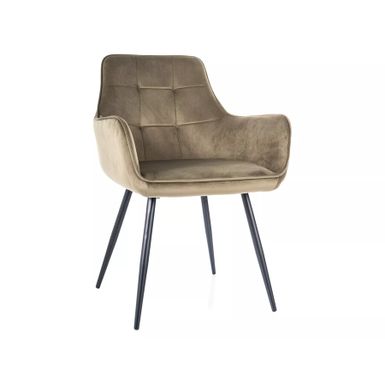 Krzesło LEMON Velvet - oliwkowy Bluvel 77 Wymiary: - szerokość: 57 cm - wysokość: 85 cm - głębokość siedziska: 47 cm - wysokość siedziska: 47 cm  ...