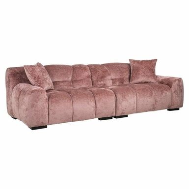 Sofa CHARELLE - różowy Charelle to elegancka sofa wykonana z wysokiej jakości drewna sosnowego, brzozowego oraz sklejki, co gwarantuje wyjątkową...