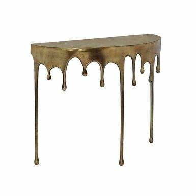 Konsola aluminiowa DROPS - złoty Konsola Drops marki Richmond Interiors wyróżnia wyjątkowy, pełny designu wygląd. Główną ozdobą jest niesamowity...