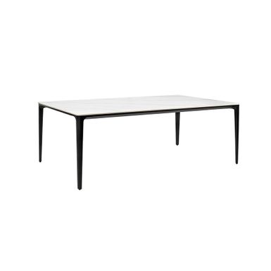 Stół SLIM 200x100 - biały Współczesny styl połączony z modnym, ponadczasowym wykończeniem. Prostokątny blat wykonano z płyty ceramicznej imitującej...