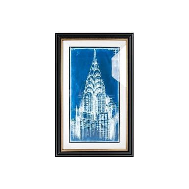 Obraz CHRYSLER ART DECO 69.5x114.5    Wysokiej jakości nowoczesna grafika, która doda stylowego akcentu do Twojego wnętrza. Obraz przedstawia ikoniczny...
