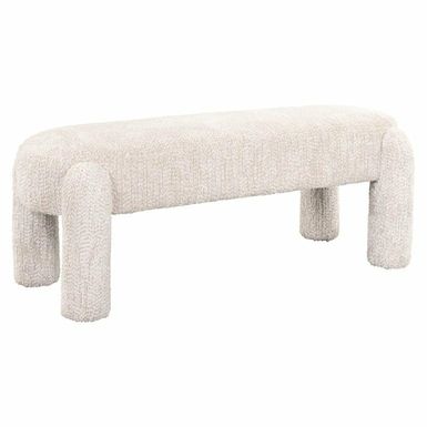Pufa HOLLY LONG - jasnobeżowy Elegancki podnóżek o wyjątkowym designie, który łączy w sobie nowoczesność i funkcjonalność. Wykonany z miękkiej...