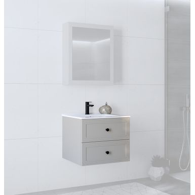 Szafka wisząca pod umywalkę TORETO 2S 60 - kaszmir   Wymiary: - szerokość: 60 cm - głębokość: 45 cm - wysokość: 46 cm   Materiał:  - korpus:...