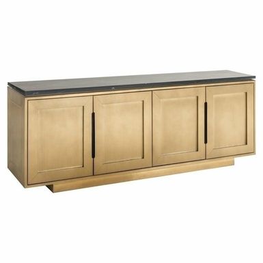 Komoda 4-drzwiowa FINSBURY - mosiężny Kolekcja Finsbury to kwintesencja luksusu i klasy, idealna dla miłośników eleganckiego designu. Złote wykończenie...
