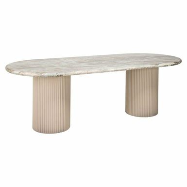 Stół jadalniany CORONEL 240x100 - beżowy Kolekcja Coronel to kwintesencja klasy i elegancji, łącząca surowe piękno naturalnych materiałów ze stonowaną...