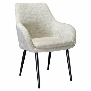Krzesło z podłokietnikami CHRISSY - jasny beżowy Krzesło do jadalni Chrissy od marki Richmond Interiors idealnie nada się do klasycznego lub industrialnego...