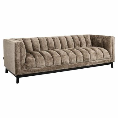 Sofa 3-osobowa BEAUDY z tkaniną trudnopalną - brązowy   Seria Beaudy charakteryzuje się prostym designem, który jest ponadczasowy oraz niezwykle...