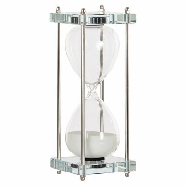 Klepsydra GIGI L - srebrny / transparentny Elegancki dodatek, który zachwyca minimalistycznym designem i klasycznym połączeniem materiałów. Dostępny w...