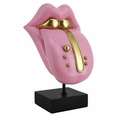 Dekoracja TONGUE - różowy Odważna, młodzieżowa ozdoba wykonana z trwałej żywicy, idealna dla osób ceniących oryginalny i nowoczesny design. Centralnym...