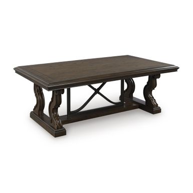 Wymiary: - długość: 142 cm - szerokość: 81 cm - wysokość: 50 cm   Materiał: - lite drewno liściaste - fornir dębowy i jesionowy - MDF - elementy...
