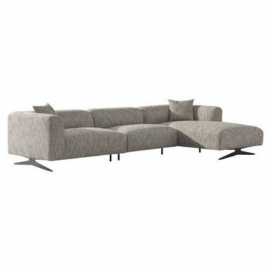 Narożnik HOXTON R - jasny beżowy Elegancka sofa narożna o nowoczesnym designie, wykonana z wysokiej jakości materiałów, takich jak sosna, sklejka, drewno...