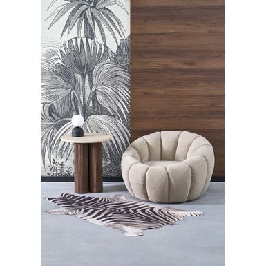 Wymiary: - szerokość: 90 cm - głębokość: 95 cm - wysokość: 60 cm   Materiał: - tkanina    Kolor: beżowy