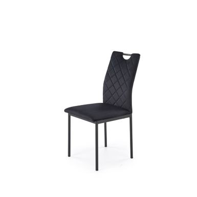 Wymiary: - szerokość: 43 cm - głębokość: 53 cm - wysokość: 93 cm - wysokość siedziska: 47 cm   Materiał: - tkanina velvet HLR 66 - stal malowana...