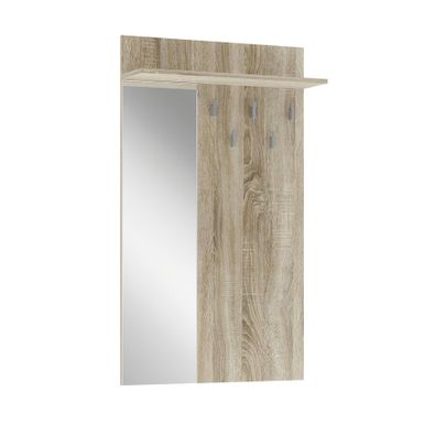 Wymiary: - szerokość: 70 cm - głębokość: 20 cm - wysokość: 120 cm   Materiał: - lustro - płyta meblowa laminowana