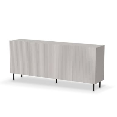 Wymiary: - szerokość: 180 cm - głębokość: 40 cm - wysokość: 84 cm   Materiał:  - płyta meblowa laminowana - MDF foliowany - stal malowana proszkowo