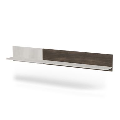 Wymiary: - szerokość: 180 cm - głębokość: 20 cm - wysokość: 25 cm   Materiał: - MDF okleinowany - płyta meblowa okleinowana   Kolor: kaszmir /...