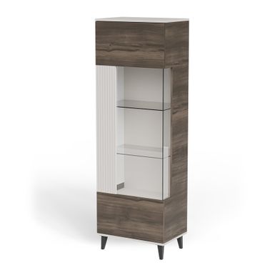 Wymiary: - szerokość: 60 cm - głębokość: 40 cm - wysokość: 182 cm   Materiał: - MDF okleinowany - płyta meblowa okleinowana - polipropylen  ...