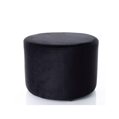 Puf DOTI A Velvet - czarny Bluvel 19 Wymiary: - średnica: 43 cm - wysokość: 32 cm   Materiał: tkanina Bluvel 19 Kolor: czarny Bluvel to wytrzymała...