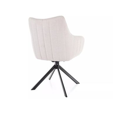 Krzesło obrotowe AZALIA Velvet - jasny beżowy Bluvel 30 Wymiary: - szerokość: 61 cm - głębokość: 58 cm- wysokość: 86 cm - szerokość siedziska: 42...