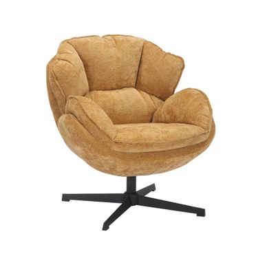 Fotel obrotowy BETTY - curry Wymiary: - szerokość: 73 cm - głębokość: 87 cm - wysokość: 83 cm - głębokość siedziska: 50 cm - wysokość siedziska:...