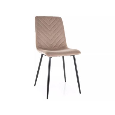 Krzesło DAREN Velvet - ciemny beżowy Bluvel 40 Wymiary: - szerokość: 45 cm - wysokość: 91 cm - głębokość siedziska: 39 cm - wysokość siedziska: 51...