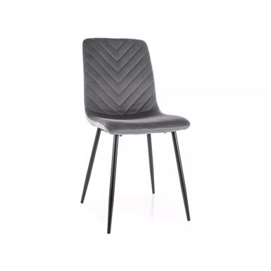 Krzesło DAREN Velvet - szary Bluvel 14 Wymiary: - szerokość: 45 cm - wysokość: 91 cm - głębokość siedziska: 39 cm - wysokość siedziska: 51 cm...