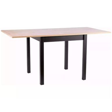 Stół rozkładany FLIP 80/120x60 - dąb artisan / czarny Wymiary: - długość: 80-120 cm - szerokość: 60 cm - wysokość: 78 cm Materiał: płyta laminowana...