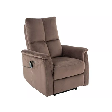 Fotel rozkładany z funkcją masażu NEPTUN M Velvet - cappuccino Bluvel 38 Wymiary: - szerokość: 76 cm - głębokość: 94-160 cm - wysokość: 96 cm -...