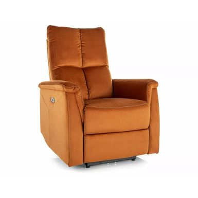 Fotel rozkładany NEPTUN Velvet - cynamonowy Bluvel 4215 Wymiary: - szerokość: 76 cm - głębokość: 94-160 cm - wysokość: 96 cm - głębokość siedziska:...