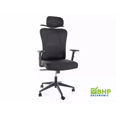 Fotel obrotowy Q-080 M - czarny Fotel obrotowy ergonomiczny, spełnia wymogi BHP dotyczące krzeseł biurowych zgodnie z rozporządzeniem  Dz. U. poz.2367....