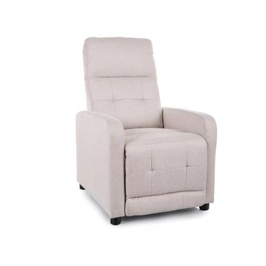Fotel rozkładany OTUS Brego - jasny beżowy Brego 22 Wymiary: - szerokość: 66 cm - głębokość: 92-144 cm - wysokość: 100 cm - głębokość siedziska:...