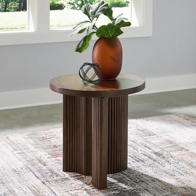 Wymiary: - średnica: 61 cm - wysokość: 61 cm Materiał:  - lite drewno liściaste - fornir mango - MDF Waga: 14 kg Brak możliwości zwrotu.