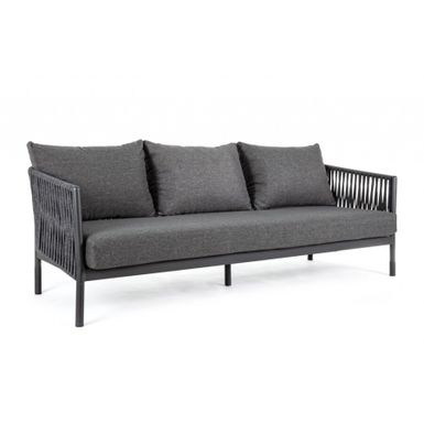 Sofa ogrodowa FLORENCIA to nowoczesny produkt o eleganckim wyglądzie. Pozwoli nam pomieścić trzy osoby. Czarna rama jest aluminiowa wykończona jest...