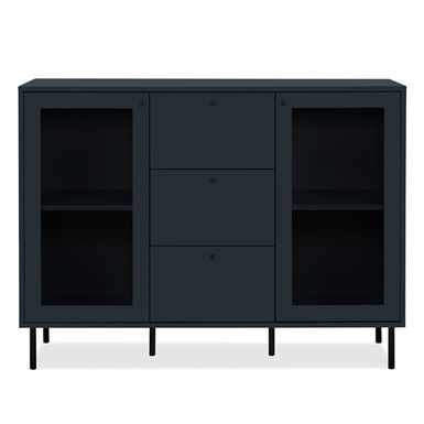 Komoda 2-drzwiowa z szufladami CARACAS - ciemny niebieski Odkryj urok i elegancję komody Caracas, która łączy w sobie oryginalność koloru navy blue z...
