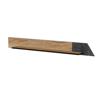 Półka wisząca LUNO - dąb / ciemny beton Zaprezentuj w swoim wnętrzu półkę Luno, która jest kwintesencją industrialnego designu połączonego z...