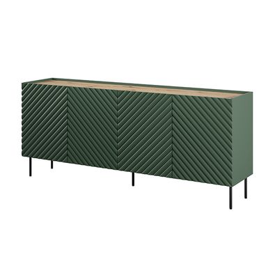 Komoda 4-drzwiowa NOIR - zielony Komoda Noir 200 cm to nowoczesny mebel, który idealnie wpasuje się w eleganckie i stylowe wnętrza. Jej wyjątkowy wygląd...